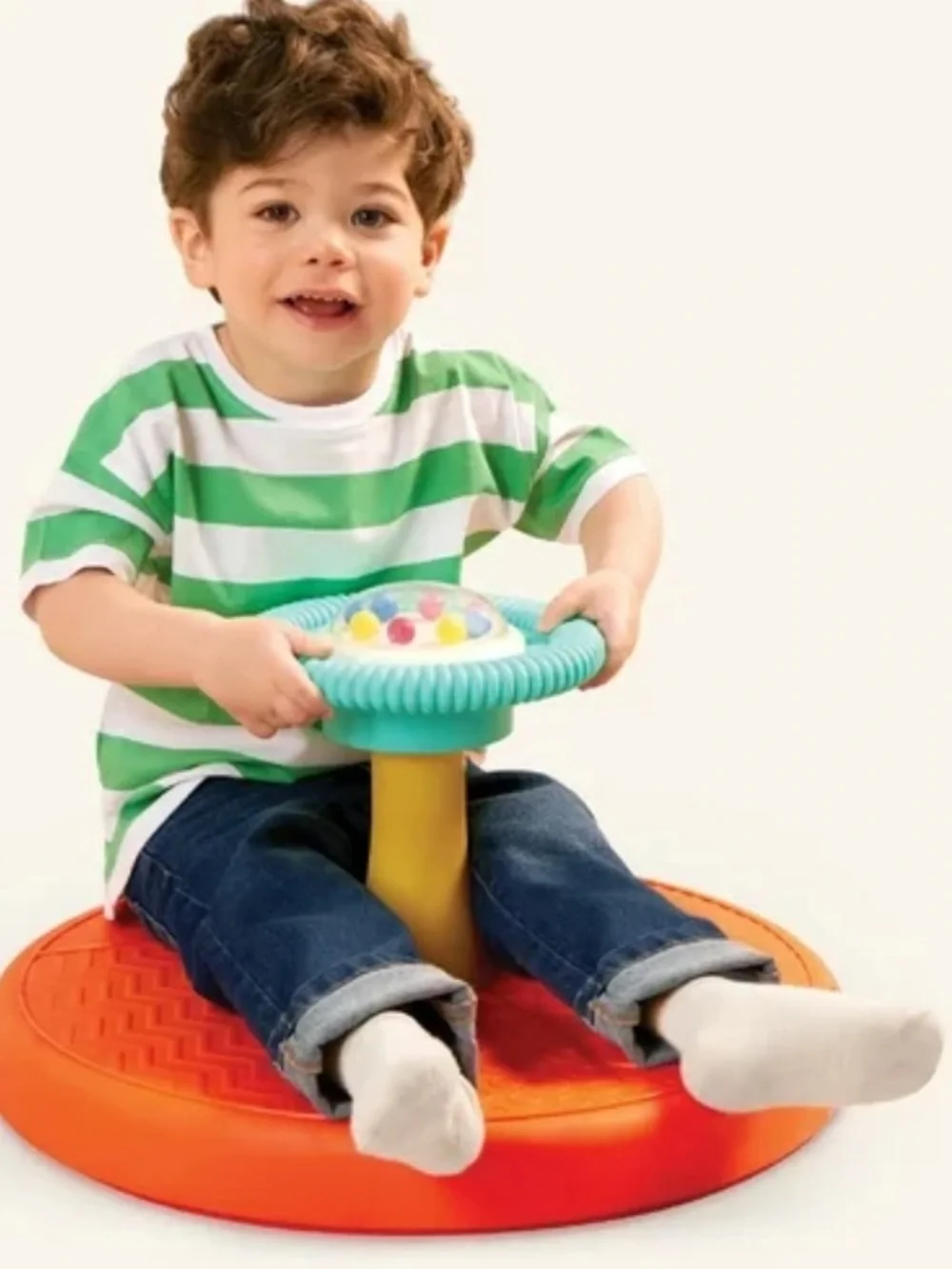 Battat Twist & Spin Ball Popper Toy - Red and Teal